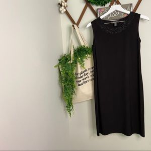 R&M RICHARDS PETITE Sleeveless Black Dress 6P